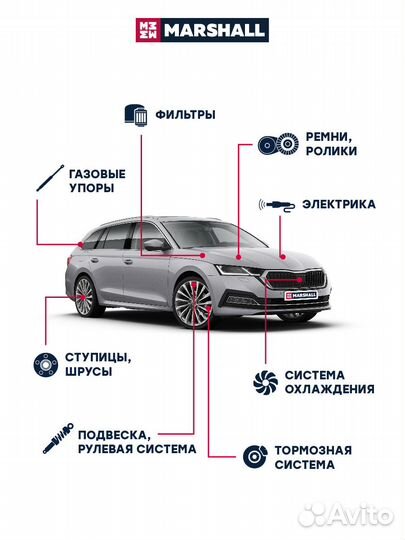 Амортизатор газ. передн. Skoda Octavia II (A5) 04