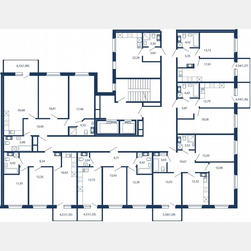 3-к. апартаменты, 86,1 м², 5/5 эт.