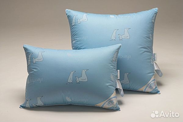 Подушка из лебяжего пуха+ бамбук 70х70см, новая