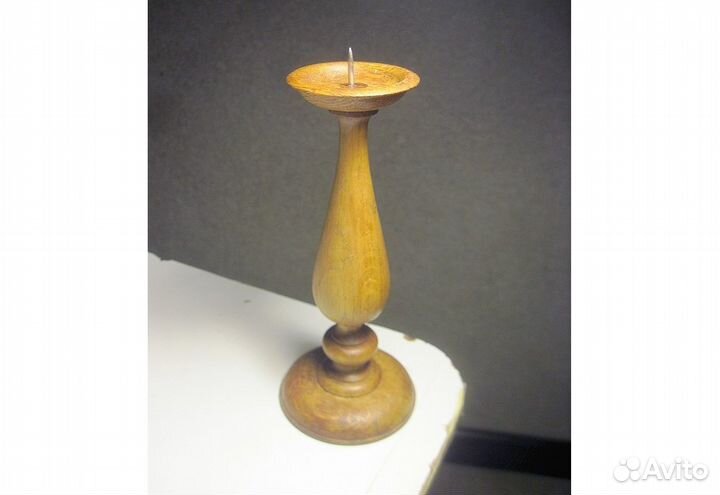 Подсвечник дубовый, 1 свеча