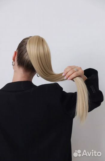 Накладной хвост на ленте, шиньон, 55см