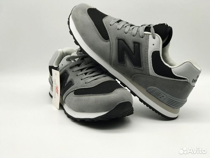 New Balance: серые кроссовки, мужские, 41-46