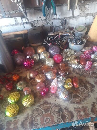 Елочные игрушки стеклянные из СССР