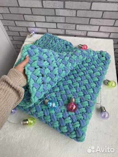 Плед из ализе пуффи