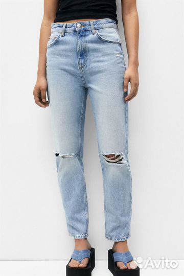 Джинсы мом Pull&bear