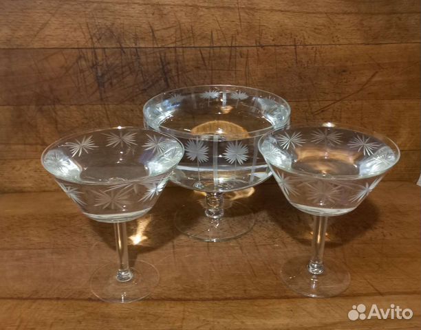 Конфетницы, креманки. Стекло