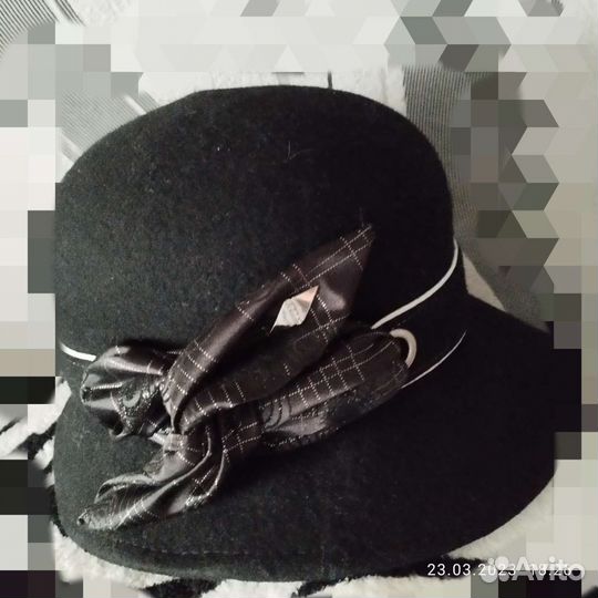 Шляпка женская фетровая, одевала два раза