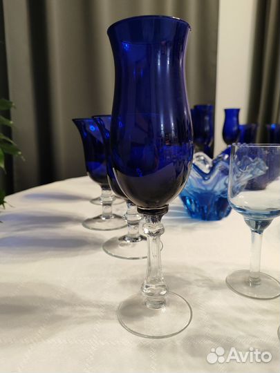 Фужеры цветного стекла