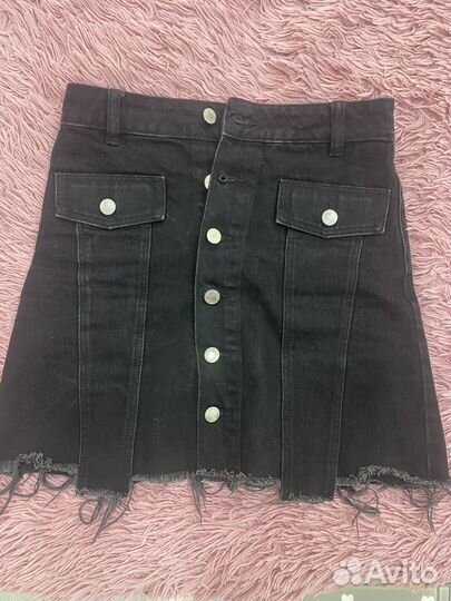 Джинсовая юбка zara xs