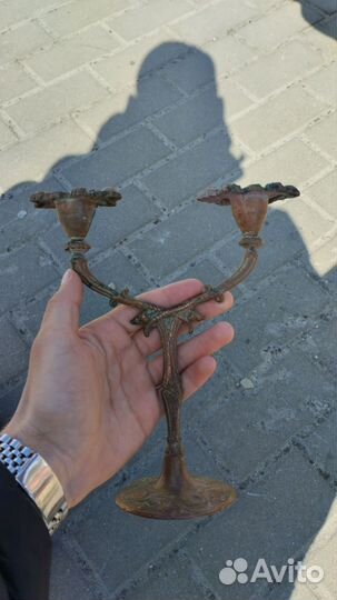 Подсвечник бронза