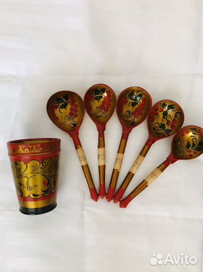 Набор посуды Хохлома новый