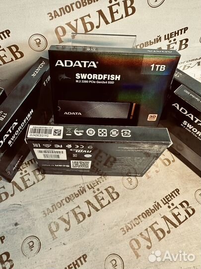 Новый adata 1 тб M.2 nvme