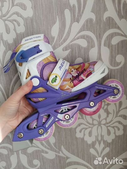 Ролики детские новые раздвижные +защита и шлем