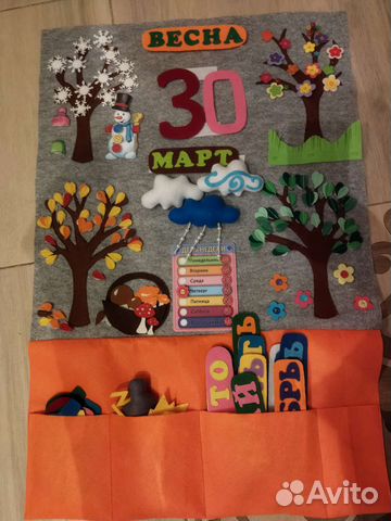 Развивающий коврик мягкие игрушки из фетра