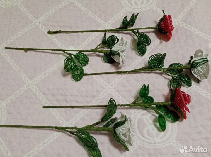 Роза из бисера