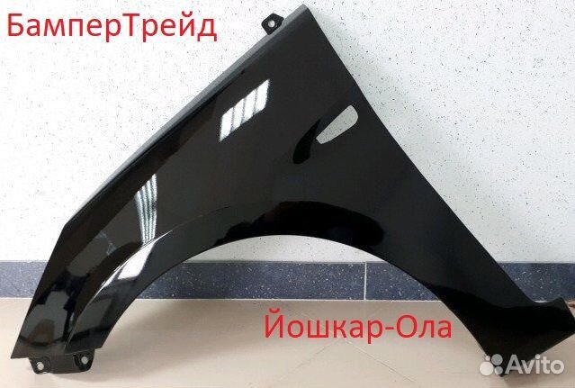 Переднее левое крыло Хендай Солярис Чёрный