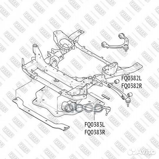 Рычаг подвески передний нижний левый FQ0382L fixar