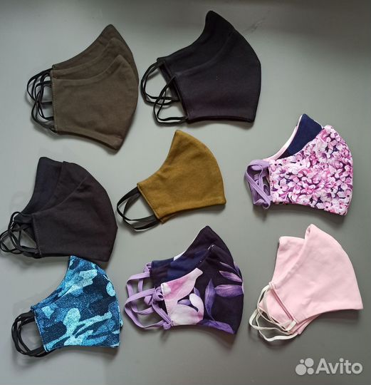 Маски тканевые 17 шт