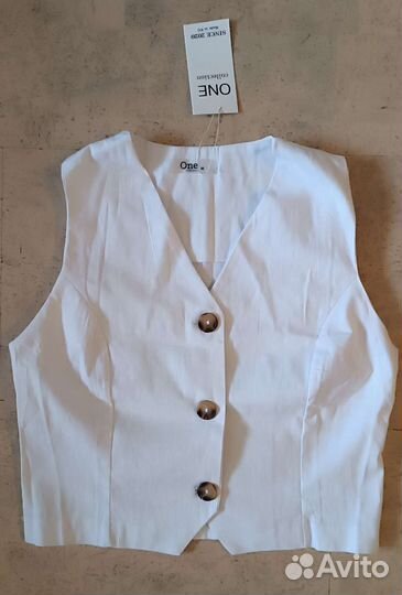 Жилет лён/хлопок