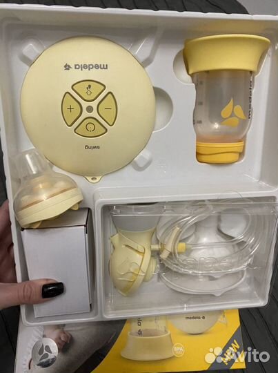 Молокоотсос электрический medela + смарт бутылка в