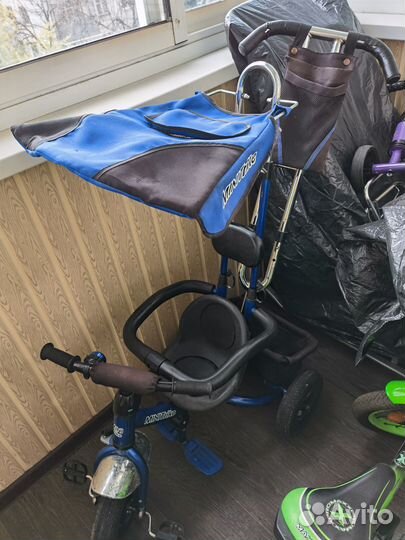 Велосипед трёхколёсный с ручкой