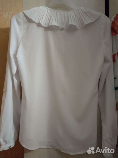 Белая нарядная женская блузка 42-44, S