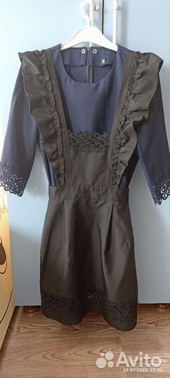 Платье школьное синее размер 36