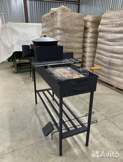 Мангал подарочный с печью под казан
