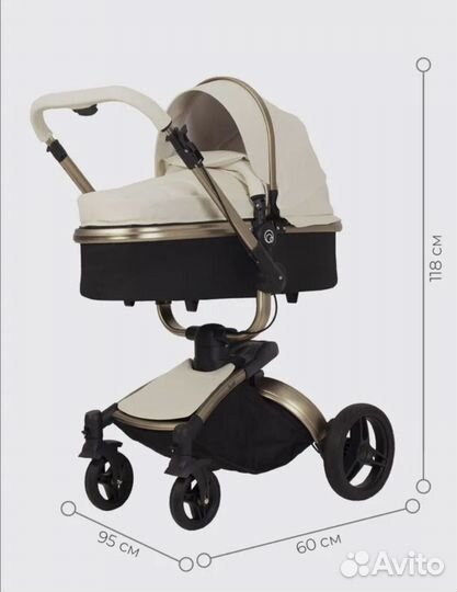 Коляска 2 в 1 эко кожа