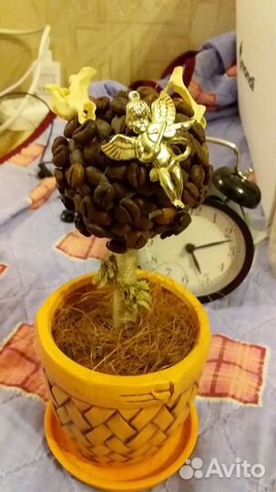 Топиарий, дерево из зерен кофе