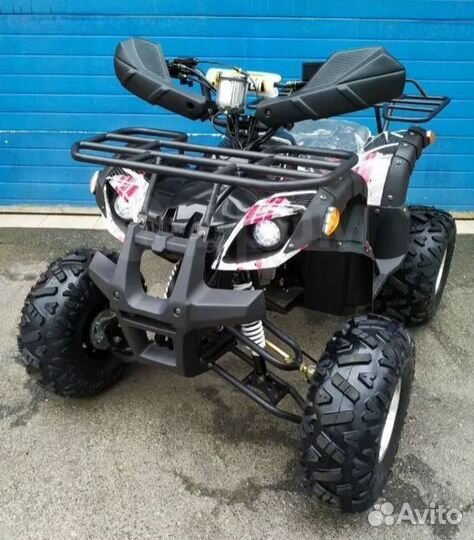 Детский квадроцикл Grizzly 125сс красно-белый