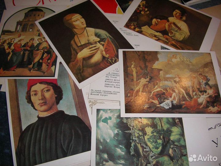 Открытки и буклеты по изобраз. иск. и кино
