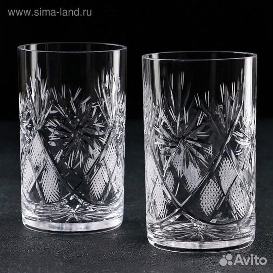 Набор стаканов хрустальных «Чайный», d7 см, 2 шт