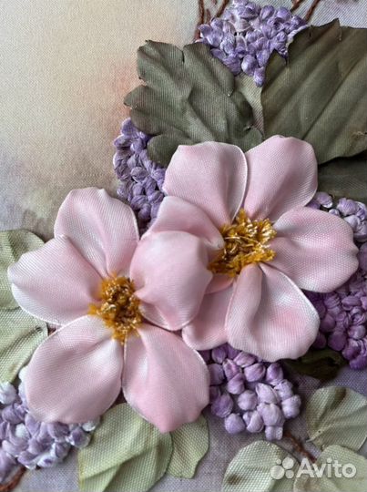 Вышивка лентами картина