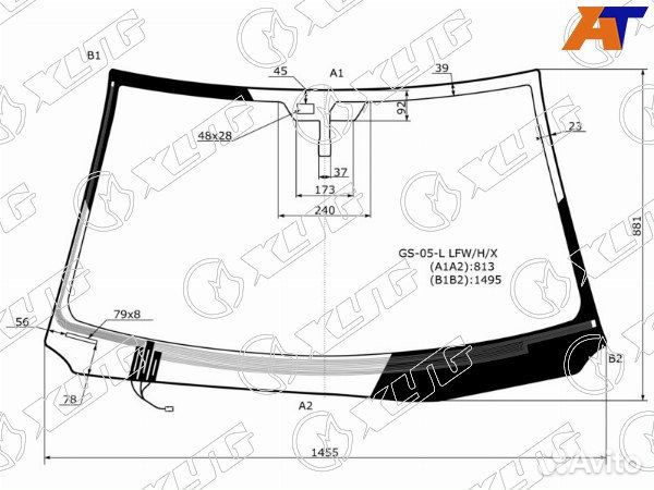 Стекло лобовое lexus GS300