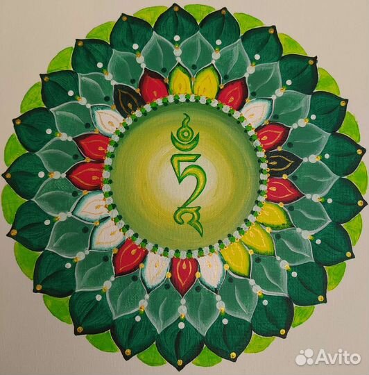 Интерьерная картина.Мандала.Цветок Тары