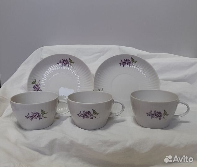 Чашка с блюдцем Дулево