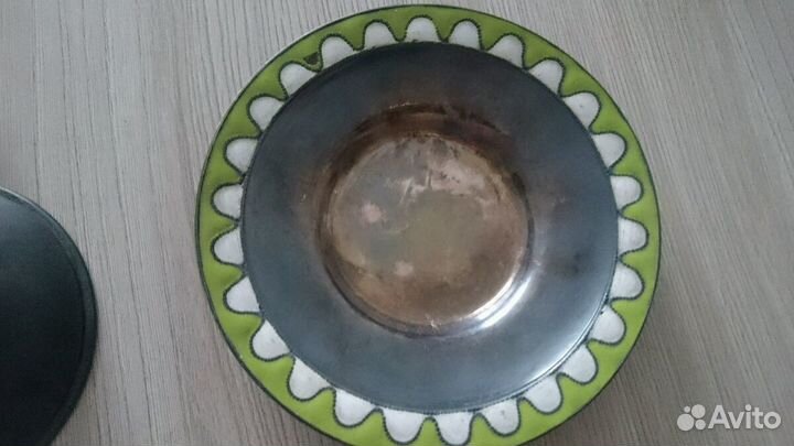 Чашка с блюдцем для кофе. Эмаль. СССР