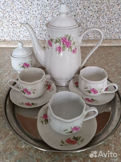 Винтажный кофейный сервиз из 70- х