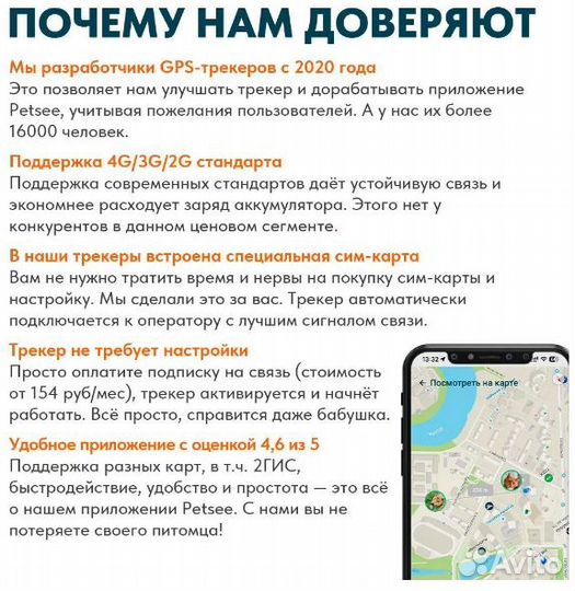 GPS трекер для собак со встроенной симкартой