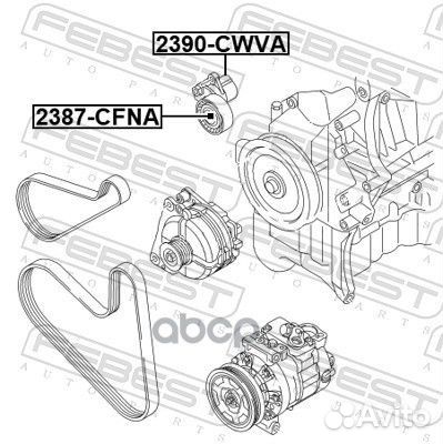 Натяжитель ремня 2390cwva Febest