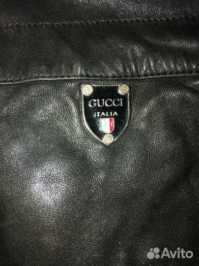 Кожаная куртка мужская gucci