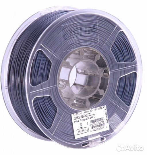 Пластик abs+ esun серый