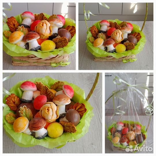 Грибочки из зефира