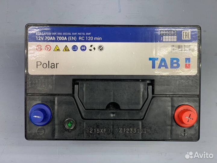 Аккумулятор 70Ач на Камри Tab пуск 700 D26L