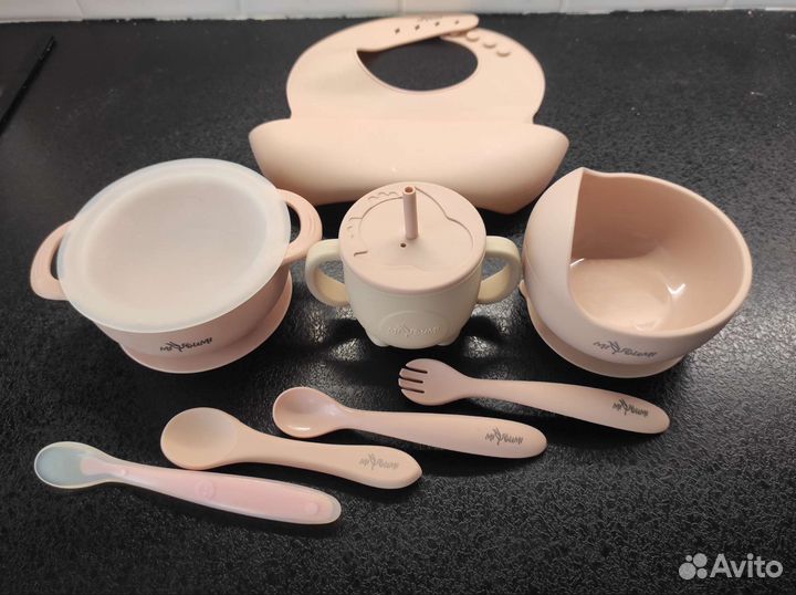 Детская силиконовая посуда набор