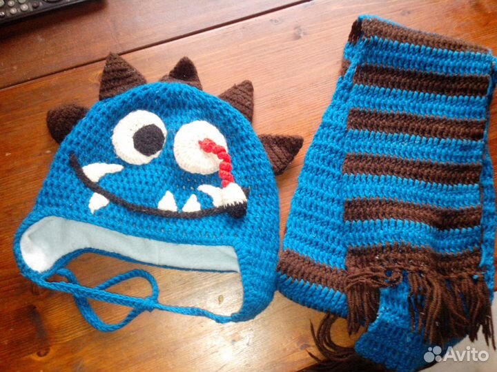 Шапка и шарфик ручная работа