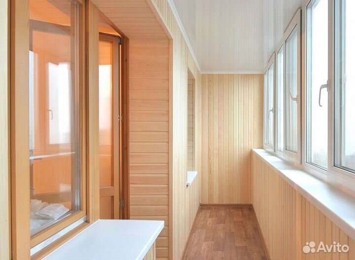 Балкон пластиковый с отделкой