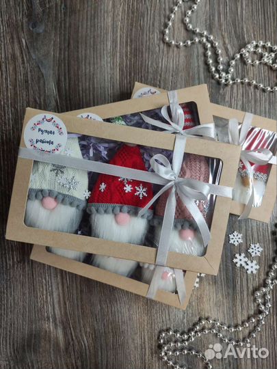 Новогодний гном украшение для ёлки