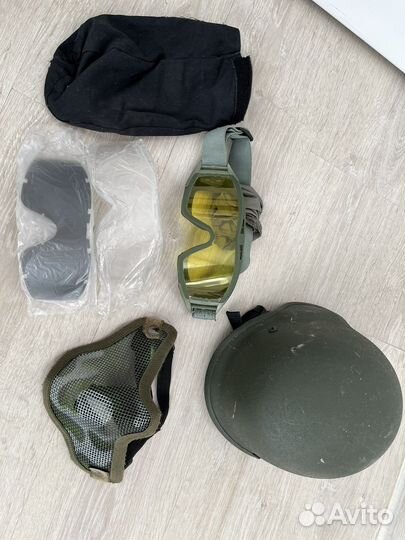 Шлем, очки, маска